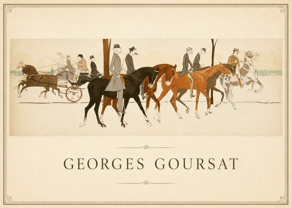 Georges Goursat Equestrian Promenade No1 - Poszter