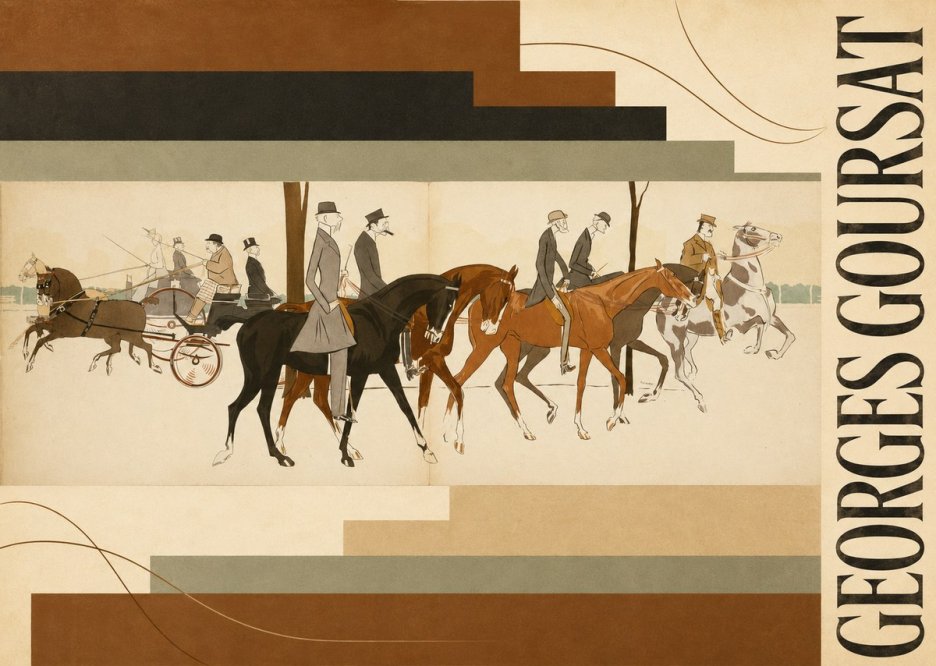 Georges Goursat Equestrian Promenade No6 - Poszter