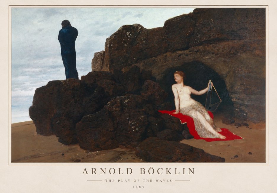 Arnold Böcklin The Play of the Waves No1 - Poszter