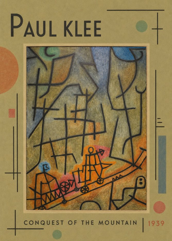 Paul Klee Conquest of the Mountain II No3 - Poszter