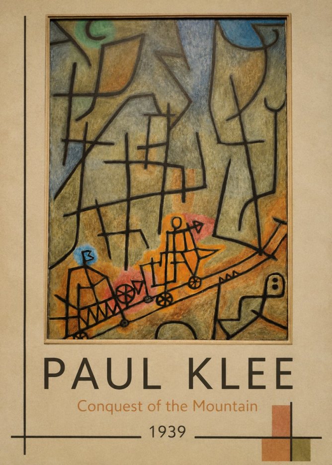 Paul Klee Conquest of the Mountain II No6 - Poszter