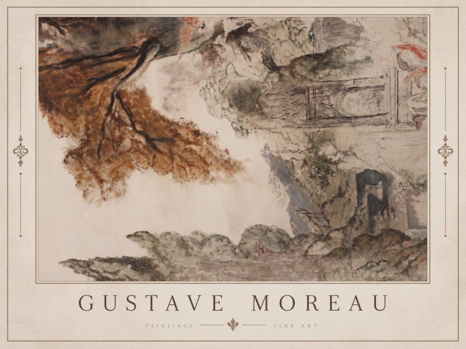 Gustave Moreau Architectural Study No3 - Poszter