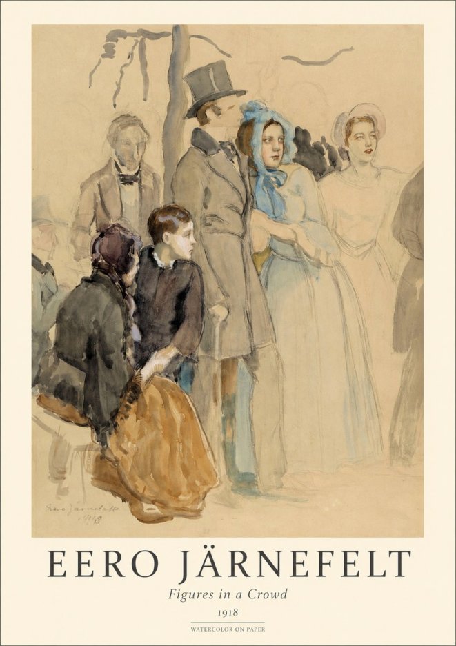 Eero Järnefelt Figures in a Crowd No1 - Poszter