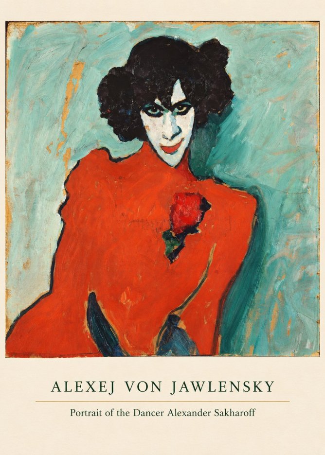 Alexej von Jawlensky Portrait of the Dancer Alexander Sakharoff No5 - Poszter