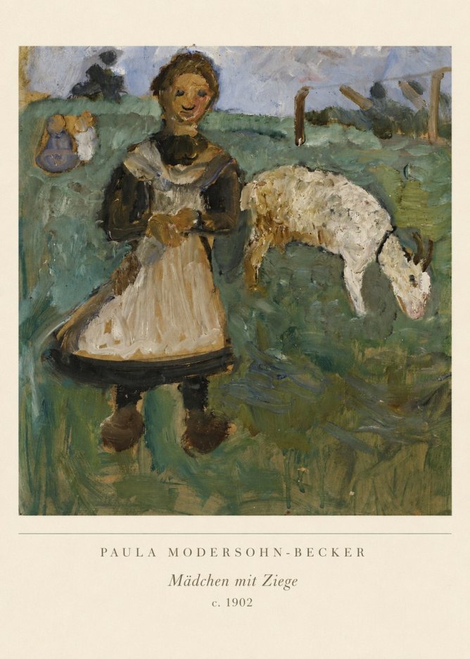 Paula Modersohn-Becker Mädchen Mit Ziege No6 - Poszter