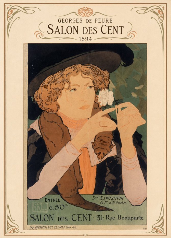 Georges de Feure Salon Des Cent - 1894 No4 - Poszter