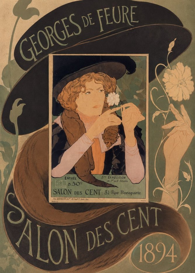 Georges de Feure Salon Des Cent - 1894 No6 - Poszter