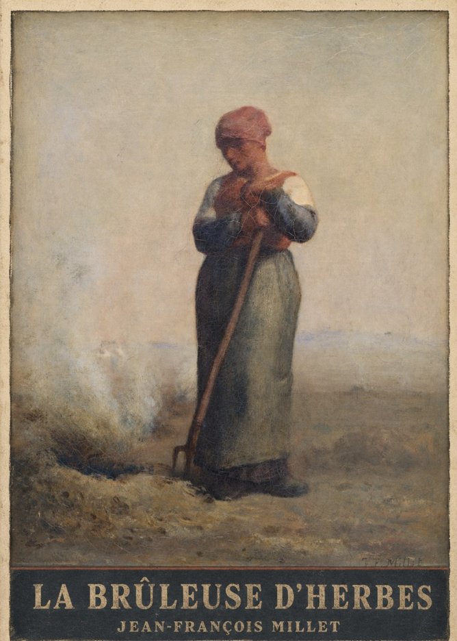 Jean-François Millet La Brûleuse D'herbes No3 - Poszter
