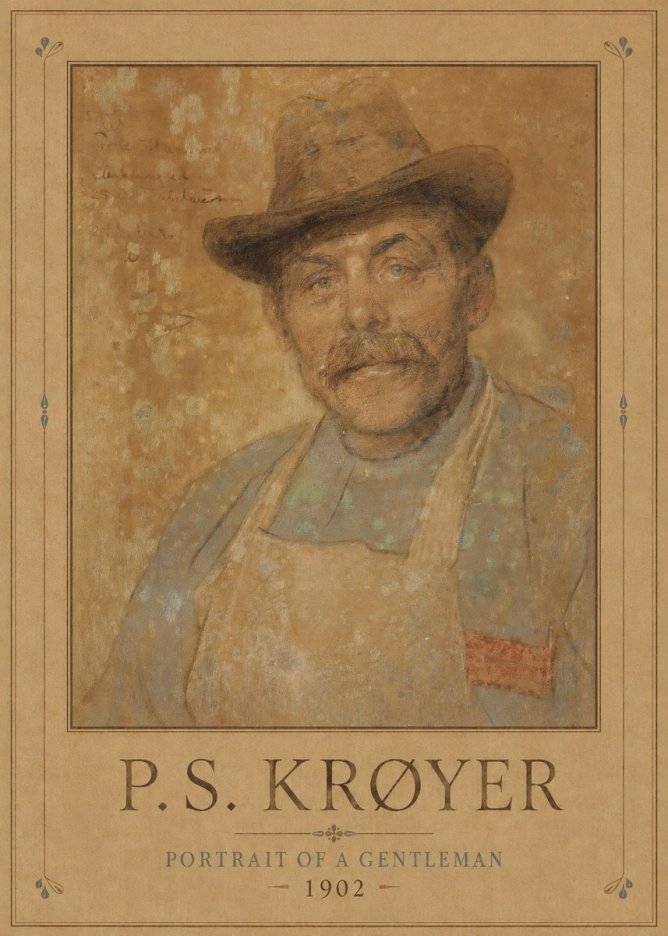 P.S. Krøyer Portrait of a Gentleman No1 - Poszter