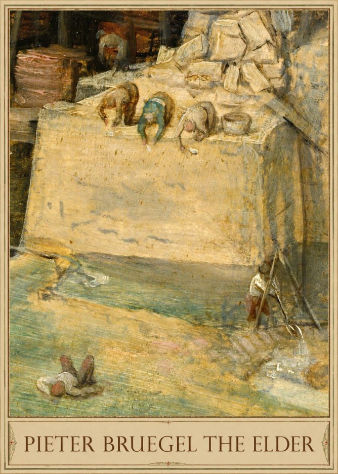 Pieter Bruegel Figures on the Embankment No1 - Poszter