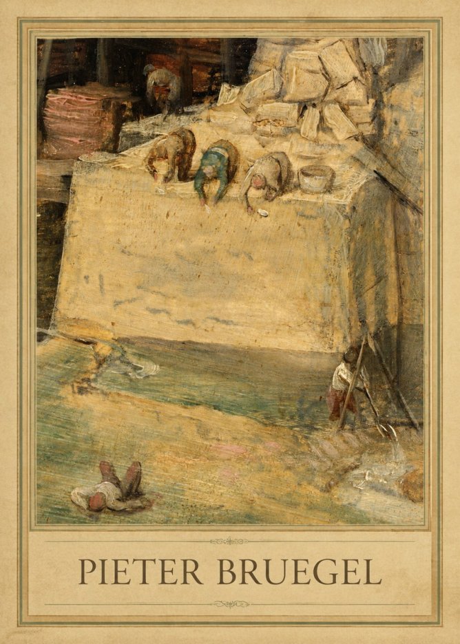 Pieter Bruegel Figures on the Embankment No5 - Poszter