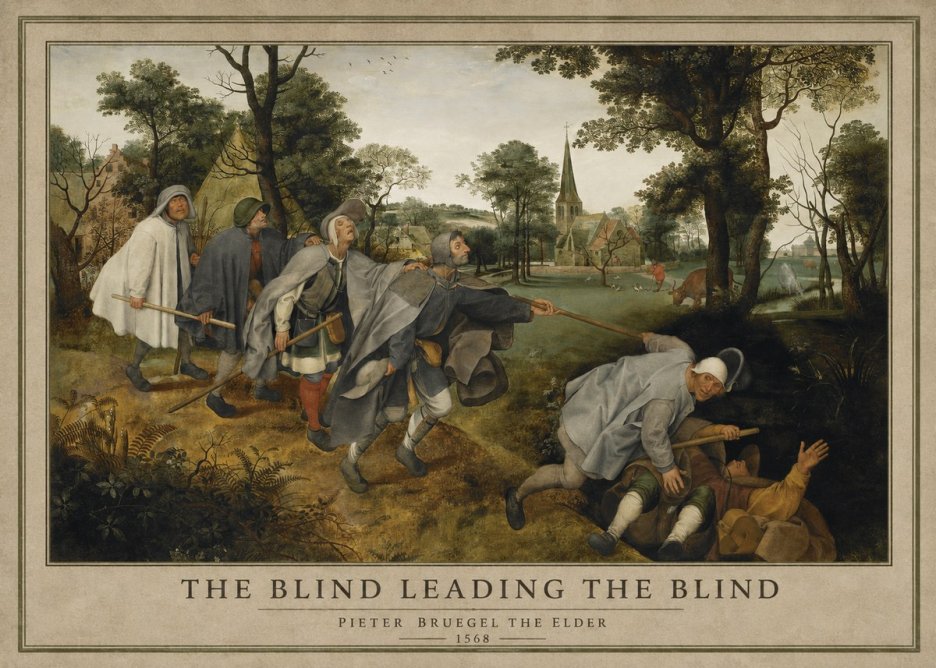 Pieter Bruegel The Blind Leading the Blind I No1 - Poszter