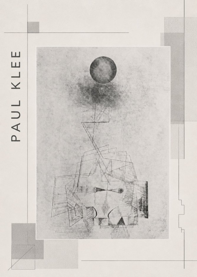 Paul Klee Abstract Study with Sphere and Ladder No2 - Poszter