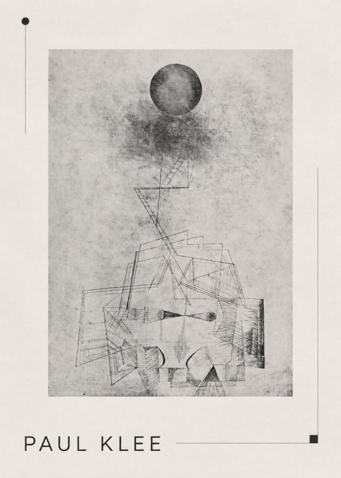 Paul Klee Abstract Study with Sphere and Ladder No3 - Poszter