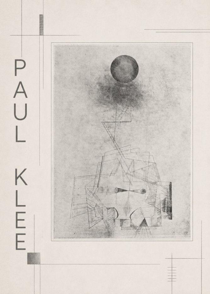 Paul Klee Abstract Study with Sphere and Ladder No4 - Poszter