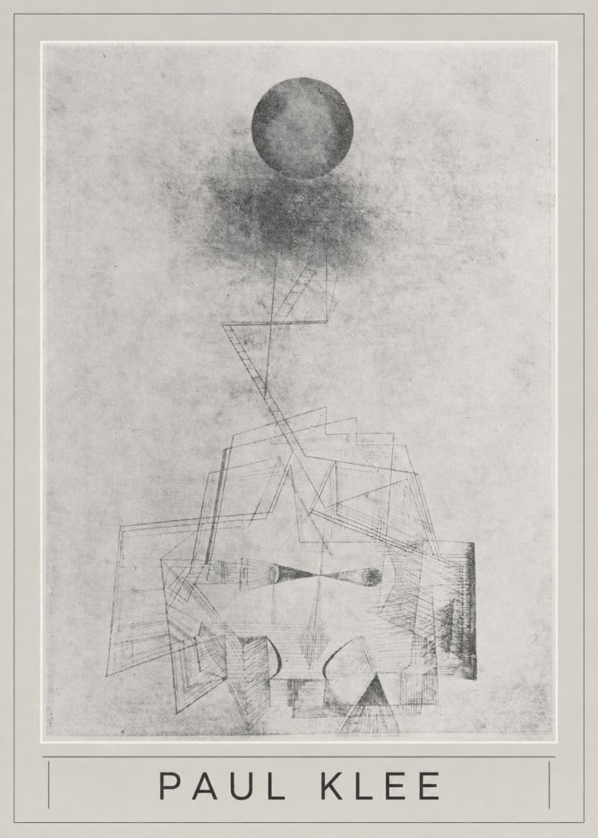Paul Klee Abstract Study with Sphere and Ladder No5 - Poszter
