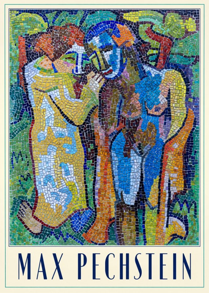 Max Pechstein Couple in Mosaic No2 - Poszter