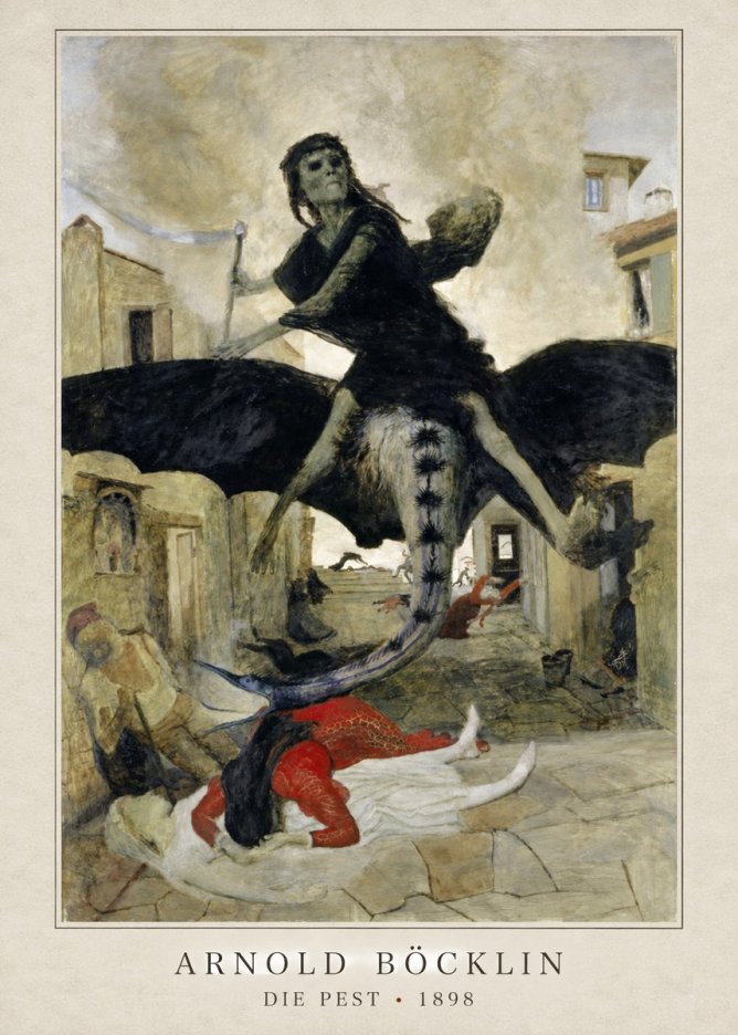 Arnold Böcklin Die Pest II No2 - Poszter