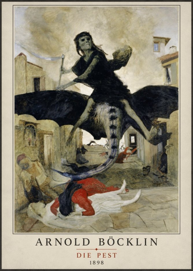 Arnold Böcklin Die Pest II No3 - Poszter
