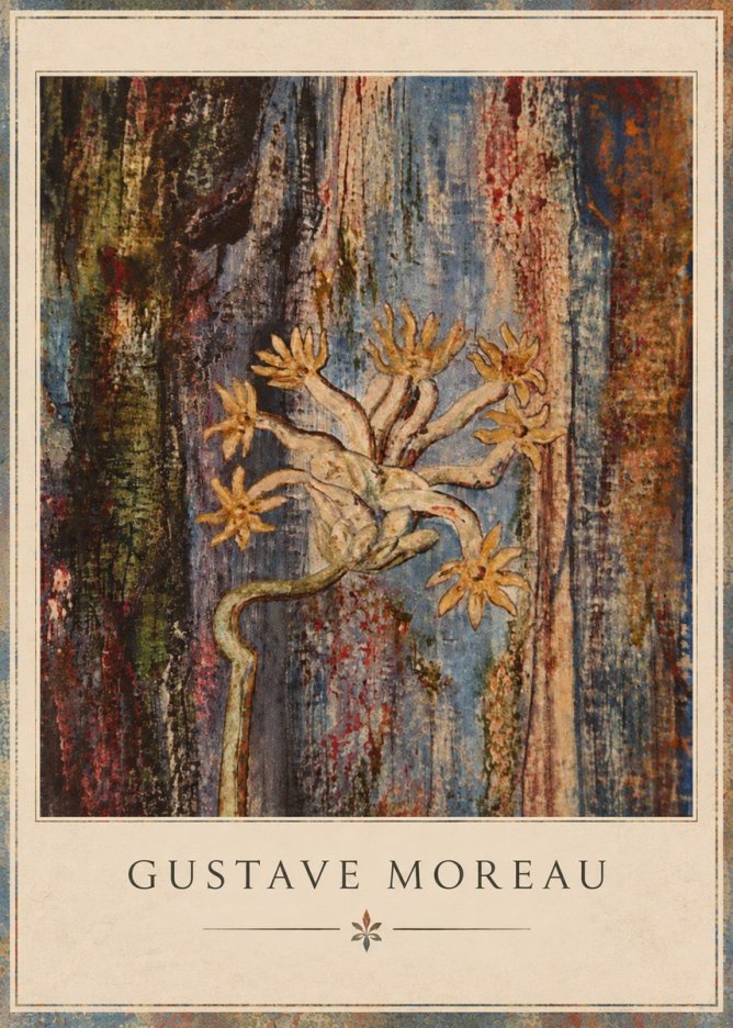 Gustave Moreau Fleur Mystérieuse No3 - Poszter