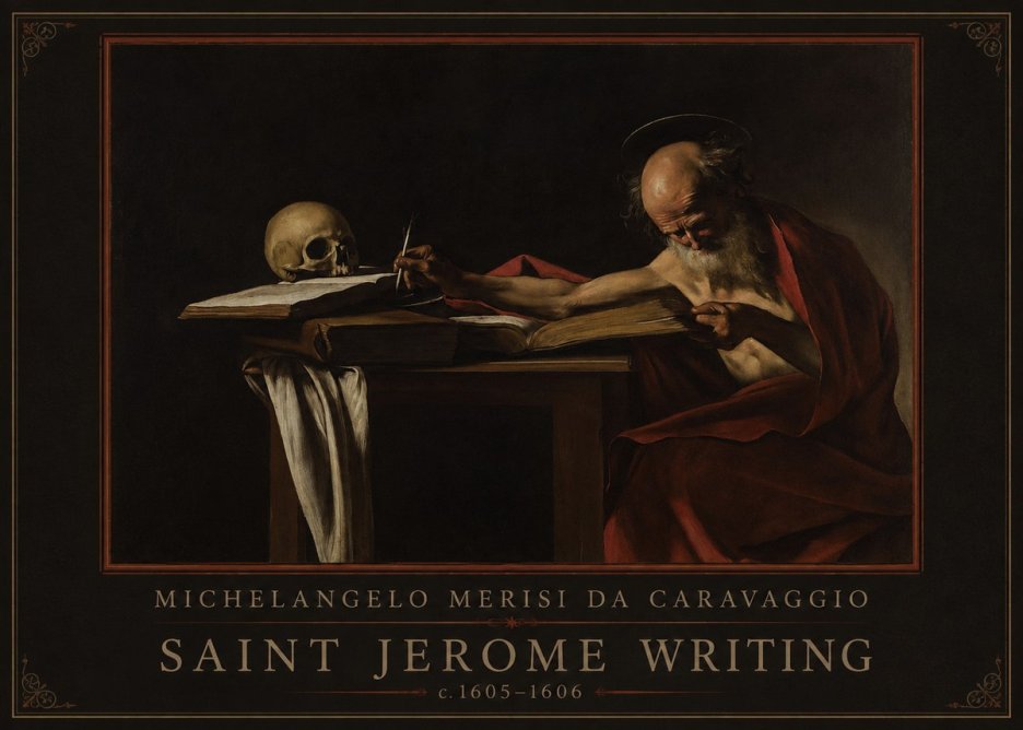 Michelangelo Merisi da Caravaggio Saint Jerome Writing I No1 - Poszter