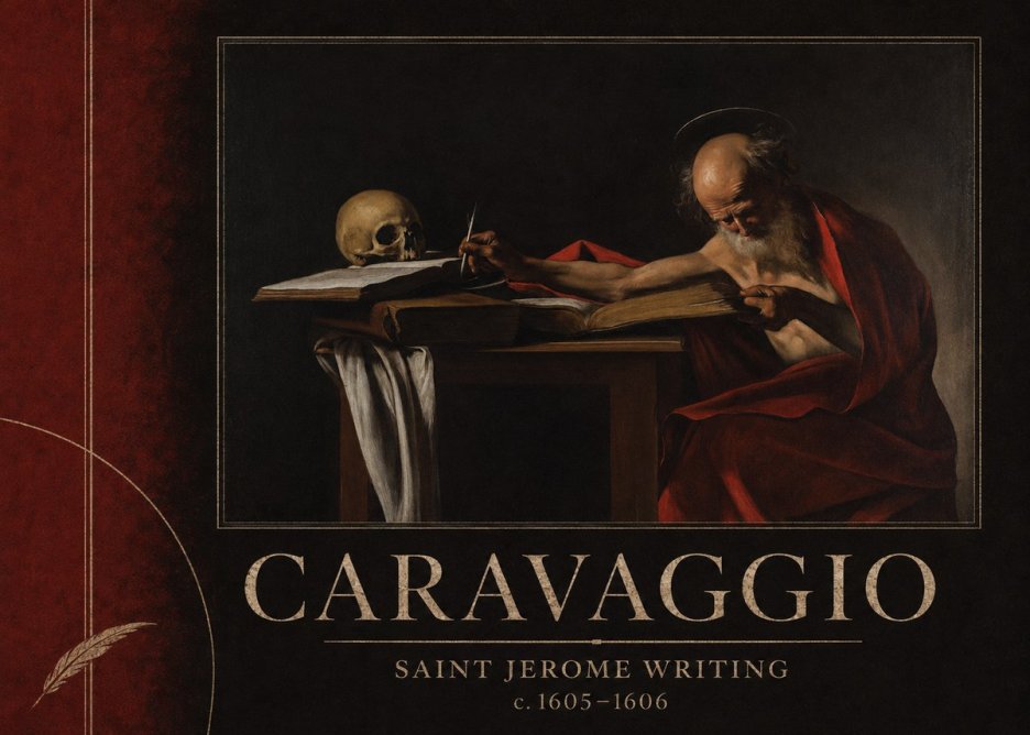 Michelangelo Merisi da Caravaggio Saint Jerome Writing I No2 - Poszter