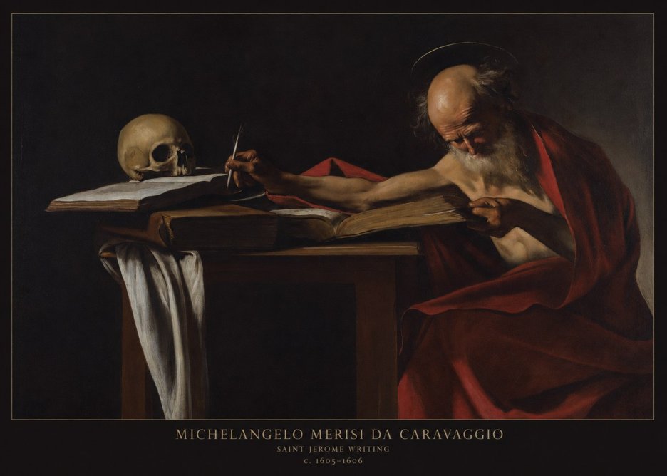 Michelangelo Merisi da Caravaggio Saint Jerome Writing I No6 - Poszter