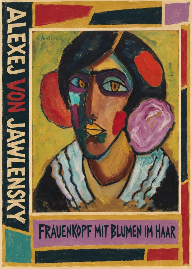 Alexej von Jawlensky Frauenkopf Mit Blumen Im Haar No2 - Poszter