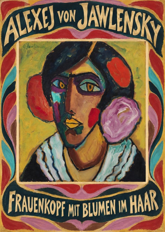 Alexej von Jawlensky Frauenkopf Mit Blumen Im Haar No4 - Poszter