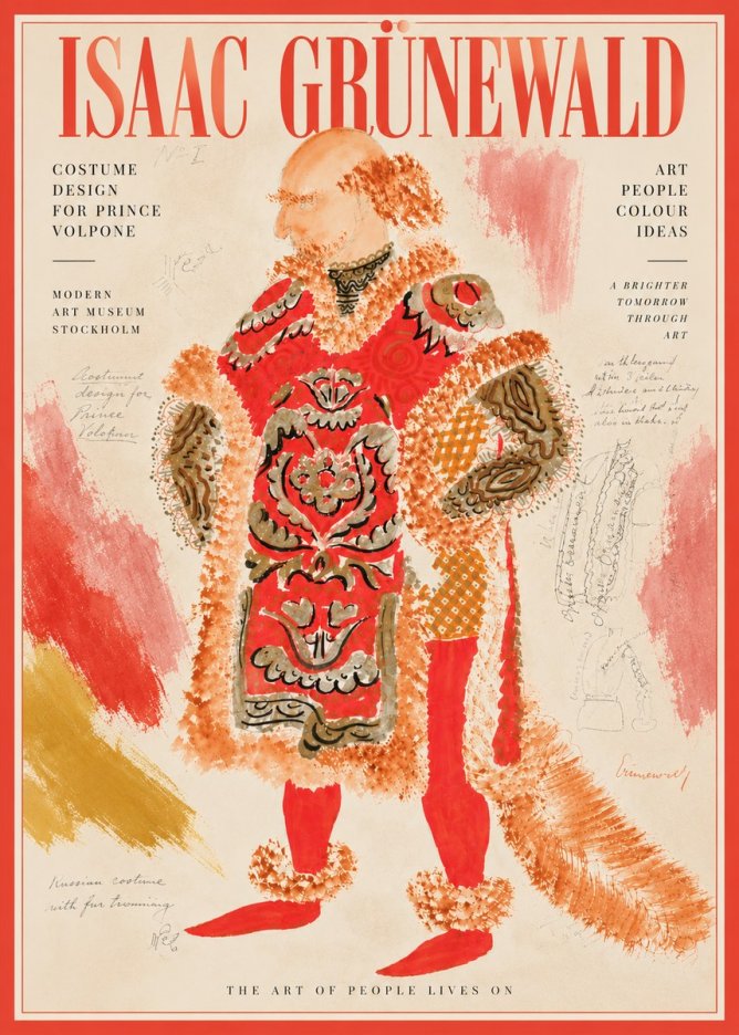 Isaac Grünewald Costume Design for a Theatre Production No6 - Poszter