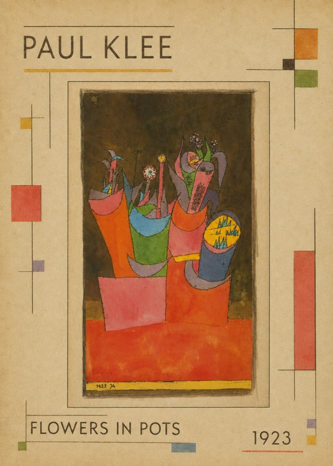 Paul Klee Flowers in Pots No1 - Poszter