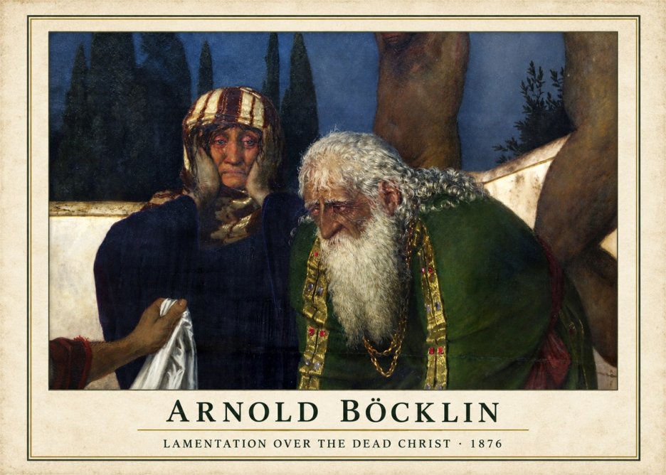 Arnold Böcklin Lamentation over the Dead Christ No1 - Poszter