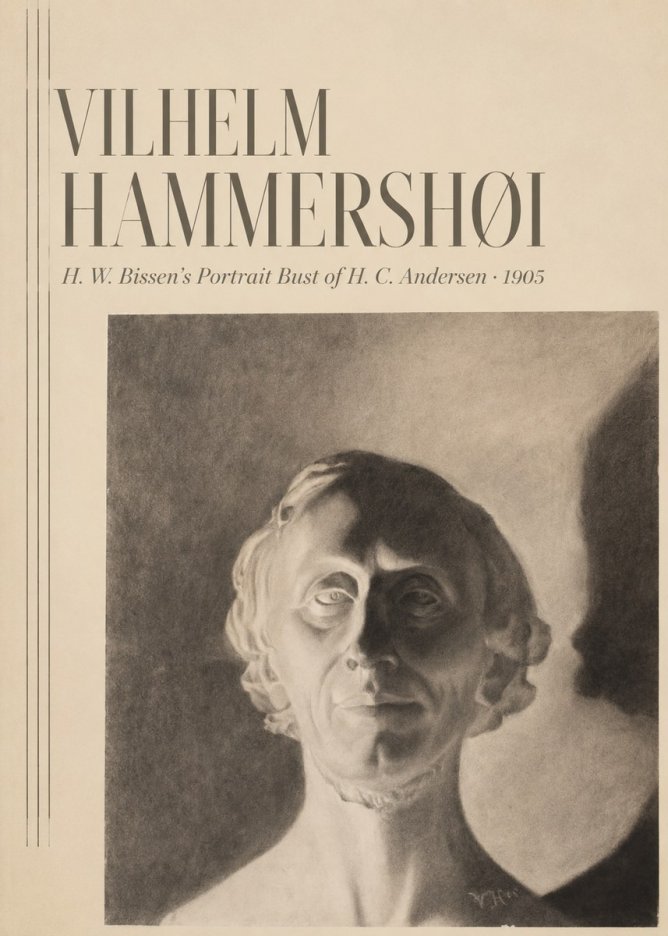 Vilhelm Hammershøi H. W. Bissen's Portrait Bust of H. C. Andersen No3 - Poszter