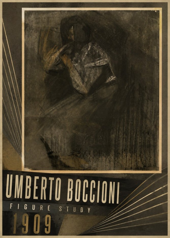 Umberto Boccioni Figure Study I No3 - Poszter