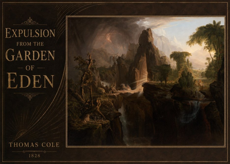 Thomas Cole Expulsion from the Garden of Eden II No2 - Poszter