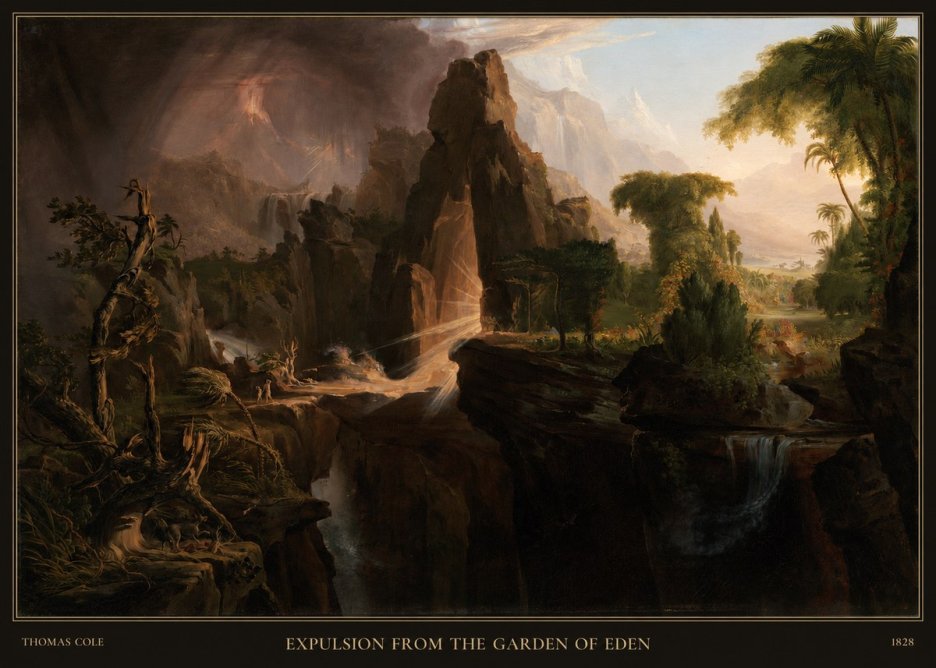 Thomas Cole Expulsion from the Garden of Eden II No5 - Poszter