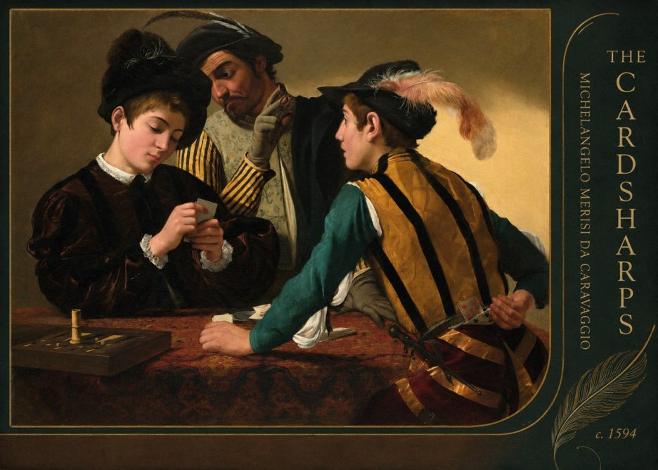 Michelangelo Merisi da Caravaggio The Cardsharps III No5 - Poszter
