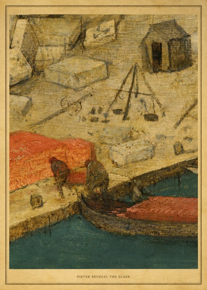 Pieter Bruegel A Harbor Scene Detail No4 - Poszter