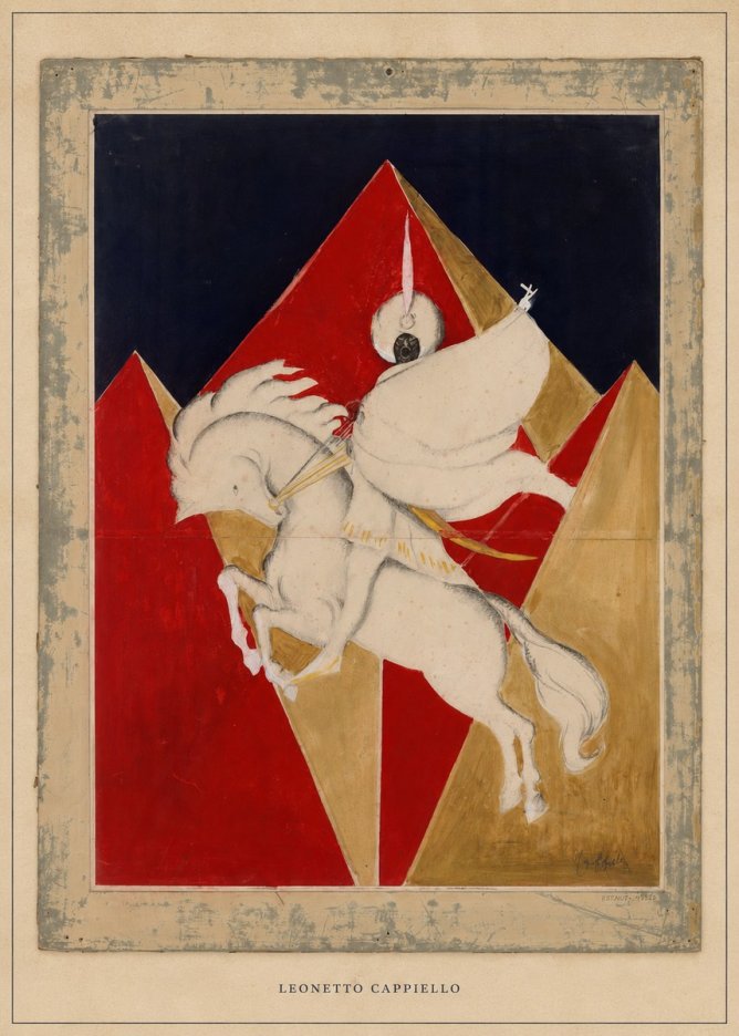 Leonetto Cappiello Rider on a White Horse No6 - Poszter