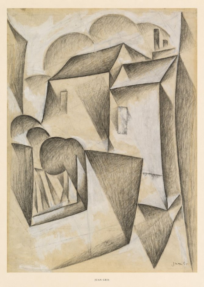 Juan Gris Houses in Paris No5 - Poszter