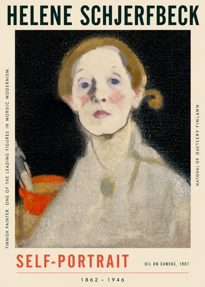 Helene Schjerfbeck Self-portrait No4 - Poszter