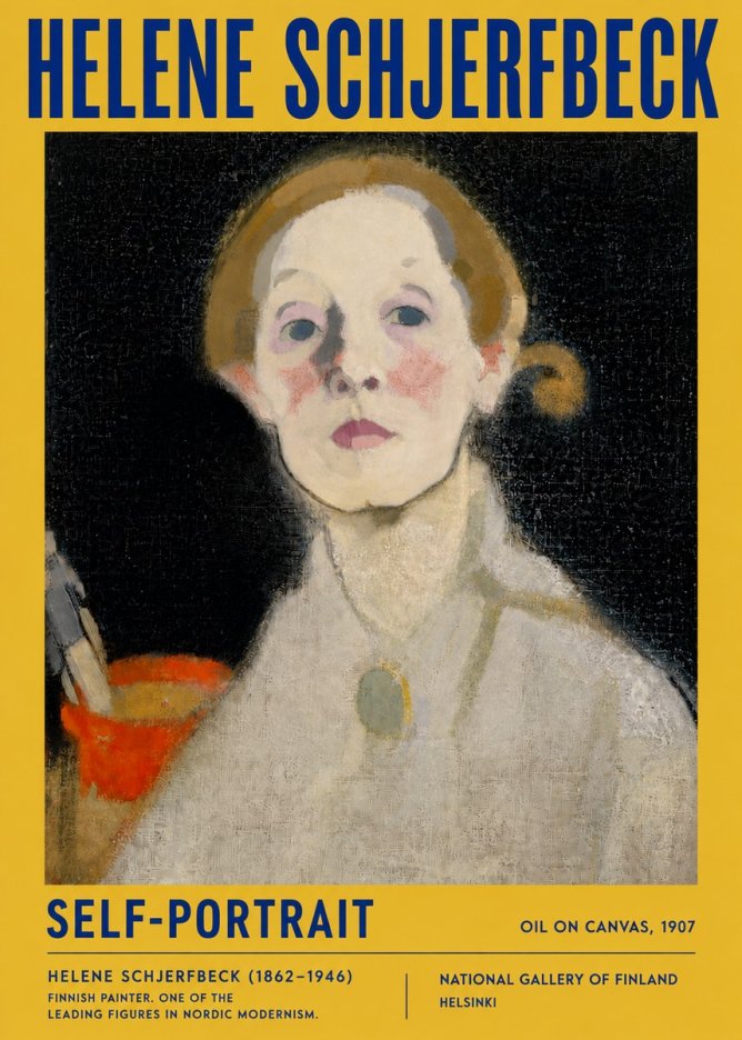 Helene Schjerfbeck Self-portrait No5 - Poszter