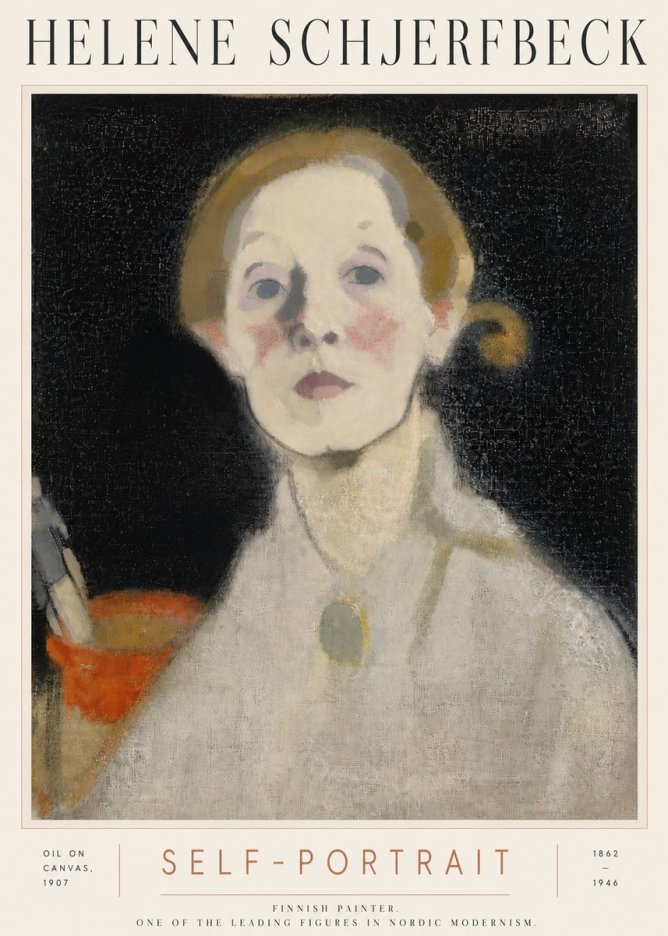 Helene Schjerfbeck Self-portrait No6 - Poszter