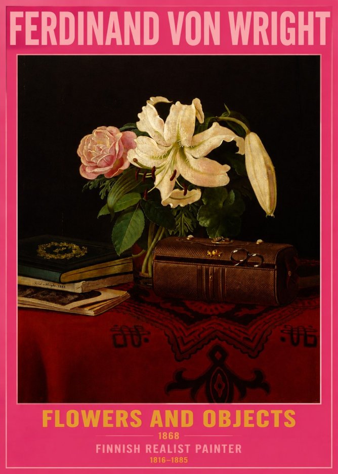 Ferdinand von Wright Flowers and Objets No2 - Poszter