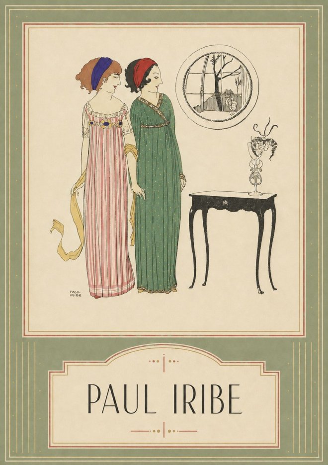 Paul Iribe Two Women in Elegant Dresses No6 - Poszter