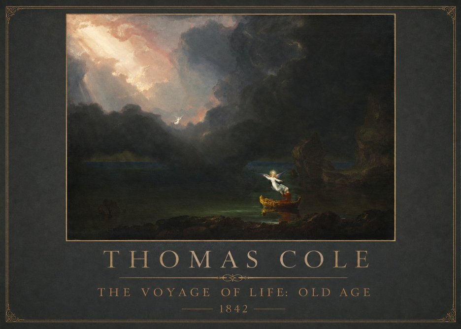 Thomas Cole The Voyage of Life: Old Age III No1 - Poszter