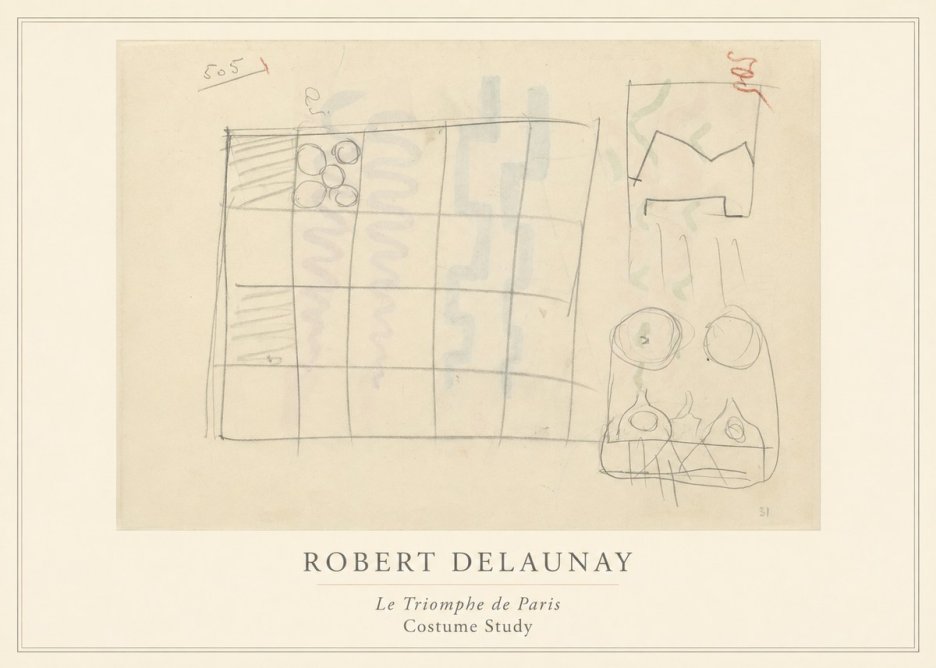 Robert Delaunay Le Triomphe De Paris - Costume Study No4 - Poszter