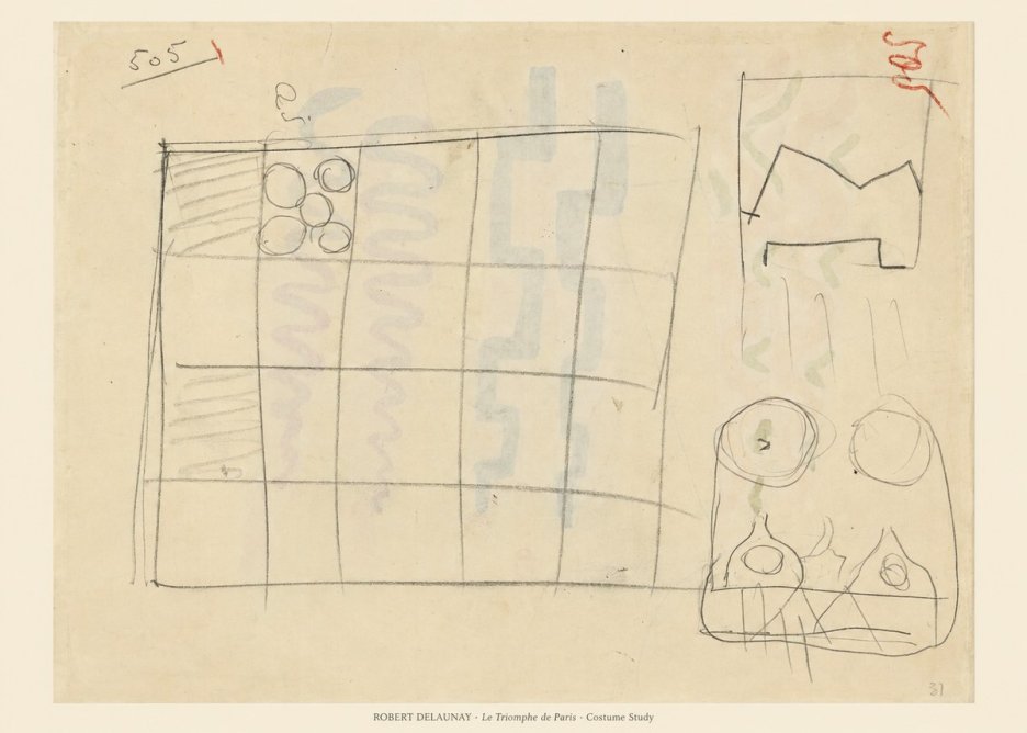 Robert Delaunay Le Triomphe De Paris - Costume Study No6 - Poszter