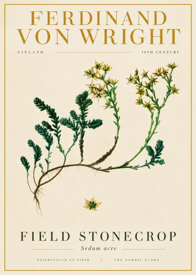 Ferdinand von Wright Botanical Study No6 - Poszter