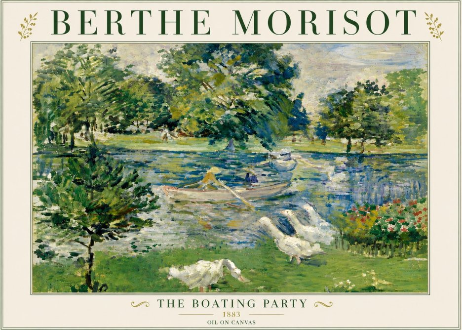 Berthe Morisot The Boating Party No6 - Poszter